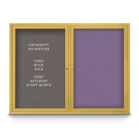 United Visual Products Corkboard, Burgundy/Bronze, 42" x 32" UV4035-BRONZE-DBURGU
